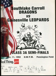 1992 Texas State AAA Semi Final Football Gainesville v Southlake Carroll 8682 - Picture 1 of 1