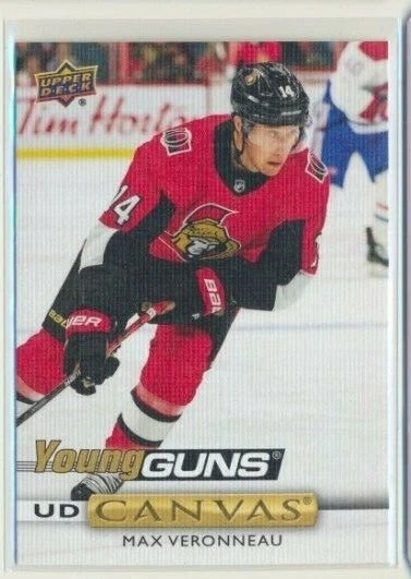 2019-20 Upper Deck Series 1 Canvas Young Guns C101 Max Veronneau Ottawa Senators - Image 1 of 1