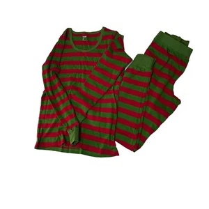 Leveret Damen Pyjama Set gestreift Weihnachten rot grün Größe S Urlaub - Bild 1 von 6