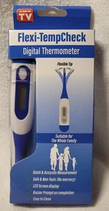 As Seen On TV Flexi-Tempcheck Digital Thermometer ~ No Mercury ~ LCD Display - Picture 1 of 9