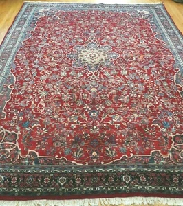 9'x13'6" FINE KURDISH BIJARR HAND KNOTTED WOOL PREMIUM QUALITY RUG EXCELLENT - Picture 1 of 11