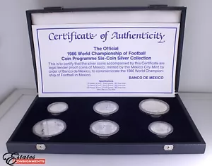 Campeonato Mundial de Fútbol de México 1986 Colección de seis monedas de plata - Imagen 1 de 5