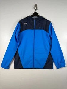 Columbia Kids Boys Glennaker Full Zip Hooded Windbreaker Jacket Blue Sz XL 18-20 - Picture 1 of 11