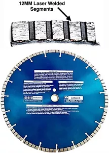16'' Laser welded diamond saw blade for masonry concrete fits Stihl cut-off saw - Picture 1 of 10