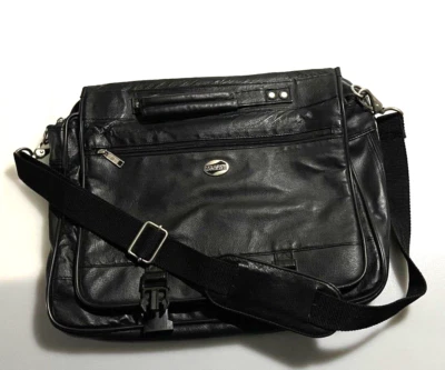 American Tourister "Leather" Expandable Portfolio/This an old open bag stock - Image 1 of 4