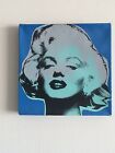Steve Kaufman Sak Original Oil On Canvas Marilyn Dark Blue Coa Appraisal