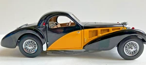 NIB FRANKLIN MINT 1/24 1936 BUGATTI ATLANTE TYP 57 SC --YELLOW/BLACK - Picture 1 of 9