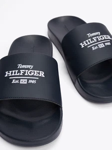 Tommy Hilfiger Logo Embroidery Pool SlidesDesert Sky 42 - Picture 1 of 11