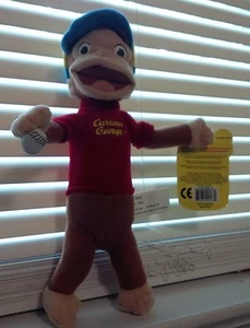 CURIOSO GEORGE JUGANDO BÉISBOL 9 PULGADAS GORRA BOLA CAMISETA ROJA - Imagen 1 de 1