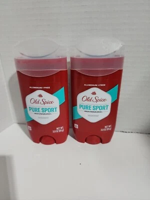 Lote de 2 Desodorantes Old Spice Alta Resistencia Stick Pure Sport 3 OZ Foto 1 de 4