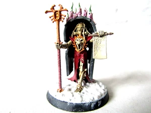 A3 WARHAMMER AOS OSSIARCH BONEREAPERS - VOKMORTIAN MASTER OF THE BONE TITHE - Picture 1 of 3
