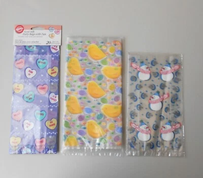 Bolsas de plástico transparente para fiestas San Valentín Pascua Invierno Navidad Bolsas para hornear Foto 1 de 2