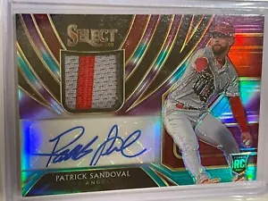 PATRICK SANDOVAL Bowman Chrome Jersey Relic Refractor Prizm Absolute 1985 Select - Picture 1 of 24