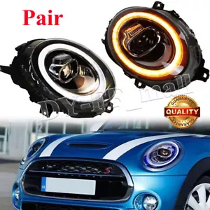 Pair All LED Headlights Assembly Dynamic Turn Signal For BMW MINI F56 2014-2019 - Picture 1 of 19