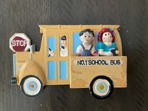 n. 1 Scuolabus con Calamita Frigo Bambini Rimovibile Vintage - Foto 1 di 3