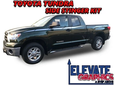 Calcomanías adhesivas de vinilo con rayas laterales aguijón para Toyota Tundra 2007-2021 Foto 1 de 4