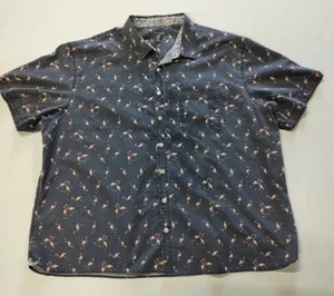 Van Heusen Mens Button Up T Shirt 2XL (19-19.5) Flamingo  Front Pocket - Picture 1 of 10