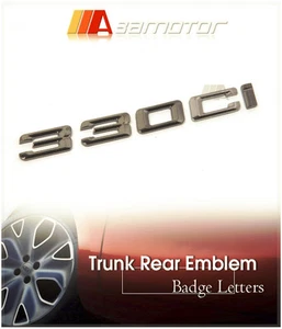 Black Chrome Trunk Lid Emblem Badge Letter 330Ci fits BMW E46 E92 Coupe 3-Series - Picture 1 of 1
