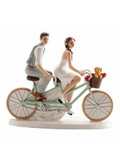 TOPPER TORTA SPOSI IN BICICLETTA
