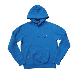 Polo Ralph Lauren Performance Hoodie Mens Medium Blue Pullover Logo Sweatshirt - Picture 1 of 17