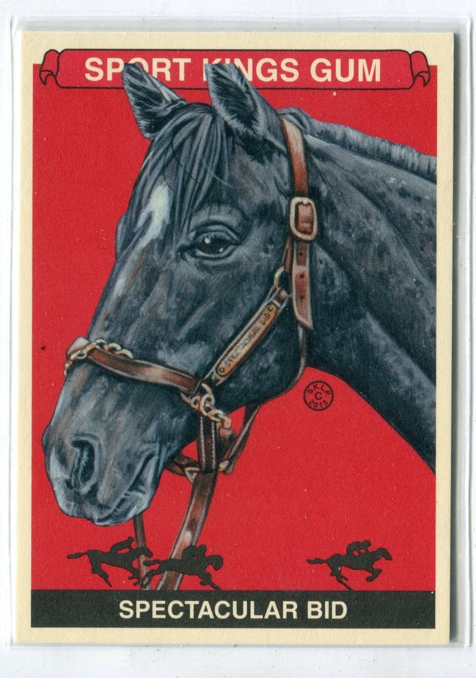 2013 ITG Sport Kings Gum Series F Spectacular Bid Base Card #296 Race Horse - Image 1 of 1