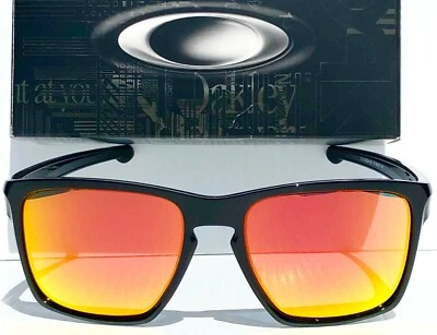 Oakley SLIVER XL Shiny Black POLARIZED Galaxy Ruby 2 lens set Sunglass 9341-05 - Image 1 of 4