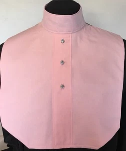 English Hunt Seat Ratcatcher Style Pink AB Button Show Bib Dickie - Picture 1 of 2