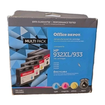 HP Office Depot 932XL - Schwarz 933 Cyan Magenta Gelb Tintenpatronen Multipack - Bild 1 von 4