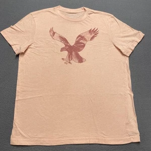 Camisa American Eagle Para Hombres Medio Bronceado Gráfico Águila Logo Cuello Redondo Camiseta Mezcla Suave - Imagen 1 de 8
