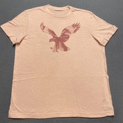Camisa American Eagle Para Hombres Medio Bronceado Gráfico Águila Logo Cuello Redondo Camiseta Mezcla Suave Foto 1 de 4
