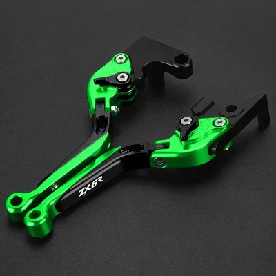 Motorcycle Brake Clutch Levers & handle grips For KAWASAKI ZX6R 2007-2016 GREEN - Image 1 of 4