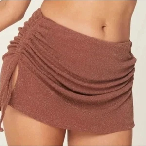 Andie Swim The Waikiki Skirt Coverup Mocha Brown Sparkle Size Medium NWT - Picture 1 of 7