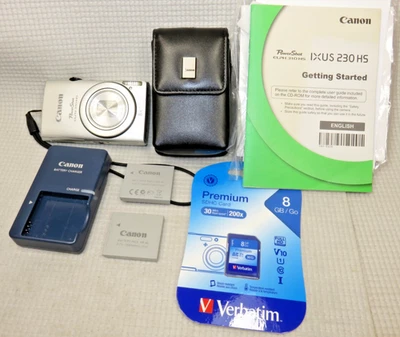 Canon PowerShot ELPH 310 HS or IXUS 230 HS 12.1MP Digital Camera Silver Tested - Image 1 of 4