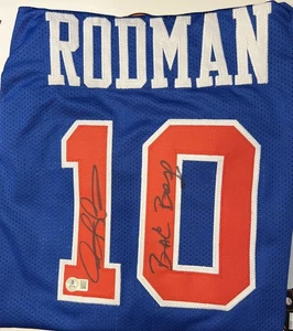 Dennis Rodman signed Jersey Detroit Pistons Beckett Witness inscription Bad Boys - Picture 1 of 4