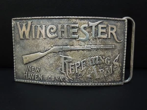 Vintage Winchester Repeating Arms Belt Buckle in Sterling Silver - Picture 1 of 5