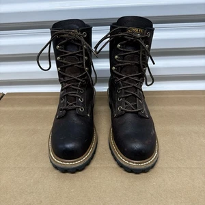 Carolina Logger Leather Work Boots Steel Toe Womens Size 7.5M Brown CA1421 - Picture 1 of 14