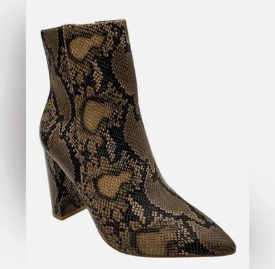 Botín al tobillo con cremallera lateral French Connection Tori estampado de serpiente para mujer 10’s Foto 1 de 4