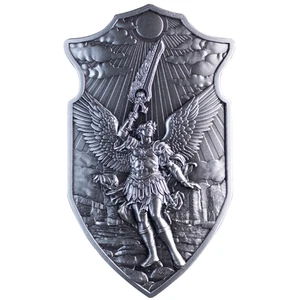 2025 South Korea The Shield of St. Uriel 2 oz Silver Shaped Stacker - Picture 1 of 6