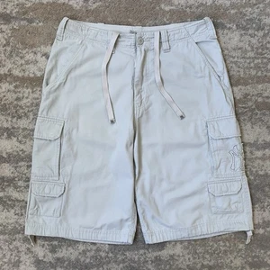 New York Yankees beige Cargo Shorts Large Majestic MLB Y2K W34/36 Baggy weites Bein - Bild 1 von 10