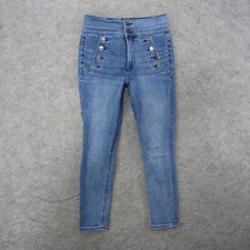 Express Jeans Women's 4 Express Light Wash High Rise Ankle Legging Jeans