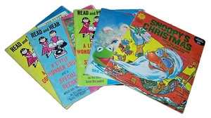 Lot of Vintage Golden Records Read and Hear 45’s & Books + Children’s Stories - Imagen 1 de 4