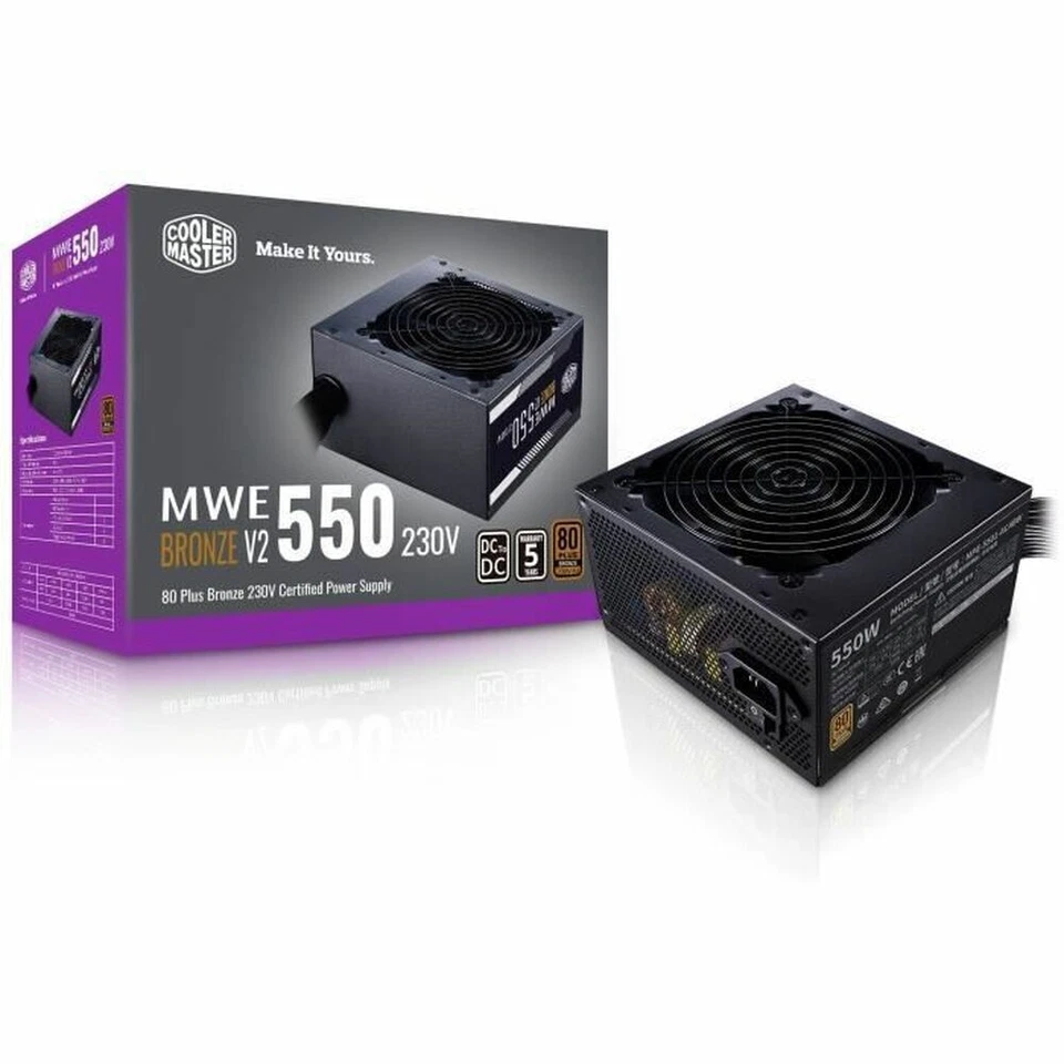 Cooler Master MWE 550 V2 550W 80 Plus Bronze EU 230V Alimentatore (Spina BEU)