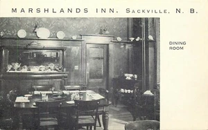 Postcard Interior Marshlands Inn Hotel Sackville New Brunswick Unused - Picture 1 of 2