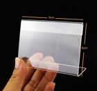 30Pcs Acrylic Sign Display Holder Name Card Label Holders 9cmx6cm W/ Paper Label