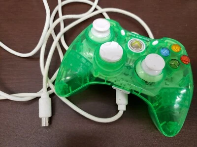 Xbox 360 Rock Candy Controller Wired Clear Green PDP 037-010 - Image 1 of 3