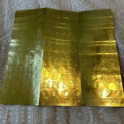 Pegatina Creative Memories GRANDE ABC CLASSIC dorada 7 hojas Foto 1 de 4