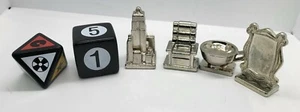 Set of 4 Scene It FRIENDS Edition Tokens & 2 Dice Replacement Parts Pieces!  - Picture 1 of 5