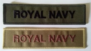 PAIR OF ROYAL NAVY NAME TAPES. - Picture 1 of 1