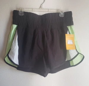 New AVIA Women's Running Shorts w/Briefs Liner Size L waist 34-36" Side Pockets - Picture 1 of 6