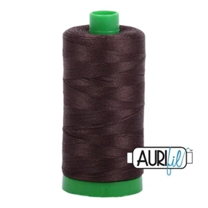 Aurifil 40WT LARGE SPOOL Mako Cotton Sewing Thread 1094yd Very Dark Bark - 1130 - Picture 1 of 1